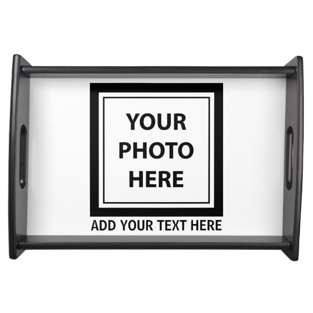 Upload Picture Photo & Add Text – Customize Serving Tray (Front)