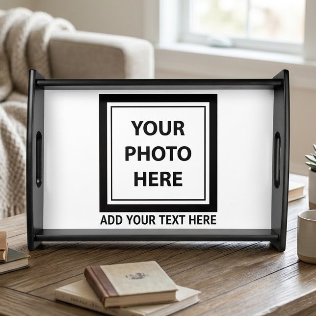 Upload Picture Photo & Add Text – Customize Serving Tray (Creator Uploaded)