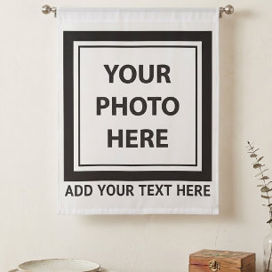 Upload Picture Photo & Add Text – Customize Sheer Curtains