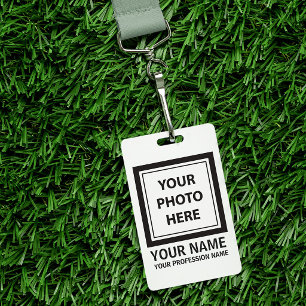 Upload Picture Photo & Add Text – Customize Simple Badge
