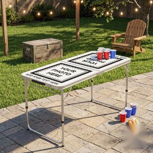 Upload Picture Photo & Add Text – Customize Simple Beer Pong Table