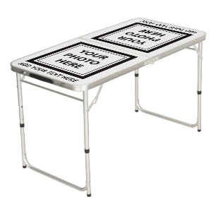 Upload Picture Photo & Add Text – Customize Simple Beer Pong Table
