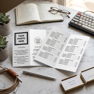 Upload Picture Photo & Add Text – Customize Simple Brochure