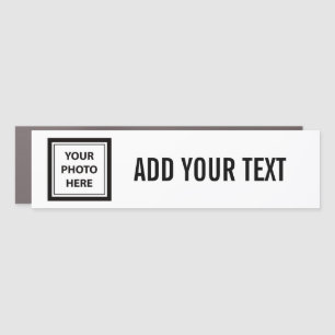 Upload Picture Photo & Add Text – Customize Simple Car Magnet