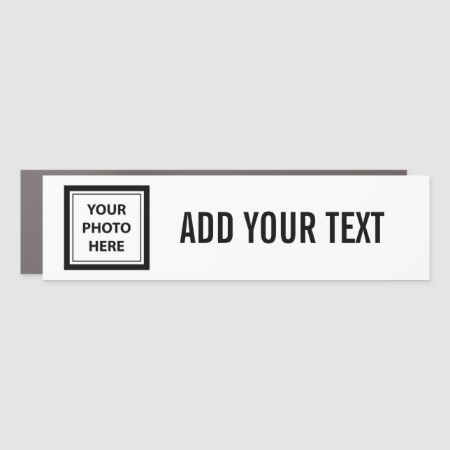 Upload Picture Photo & Add Text – Customize Simple Car Magnet (Front)