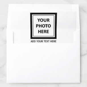 Upload Picture Photo & Add Text – Customize Simple Envelope Liner