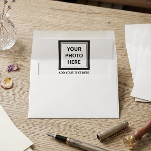 Upload Picture Photo & Add Text – Customize Simple Envelope Liner