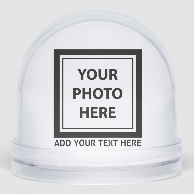 Upload Picture Photo & Add Text – Customize Snow Globe (Front)