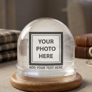 Upload Picture Photo & Add Text – Customize Snow Globe