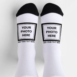 Upload Picture Photo & Add Text – Customize Socks