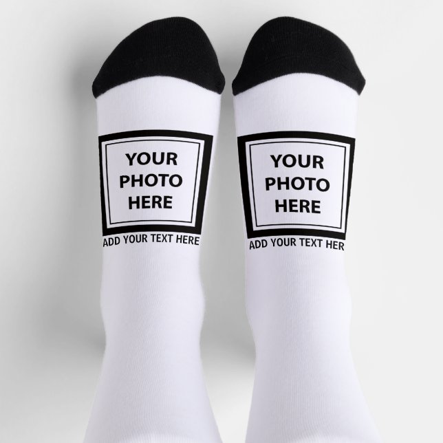 Upload Picture Photo & Add Text – Customize Socks (Top)