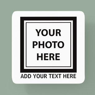 Upload Picture Photo & Add Text – Customize Square Paper Coaster