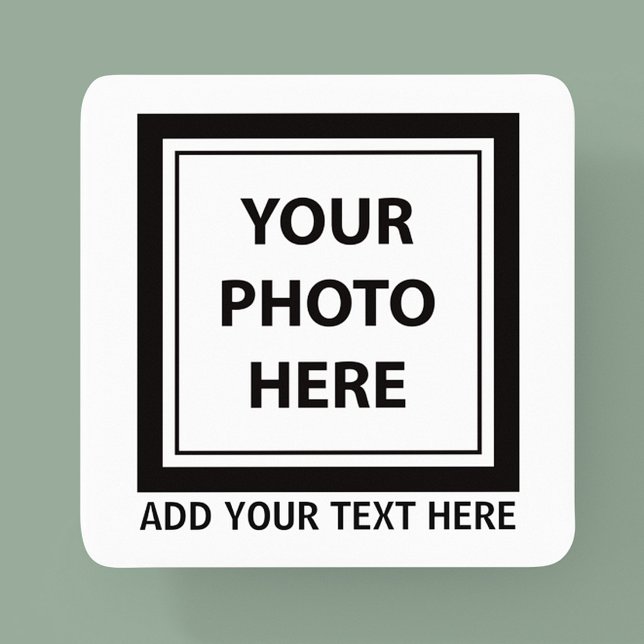 Upload Picture Photo & Add Text – Customize Square Paper Coaster (Creator Uploaded)
