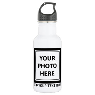 Upload Picture Photo & Add Text – Customize Stainless Steel Water Bottle