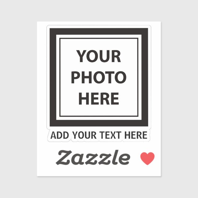 Upload Picture Photo & Add Text – Customize Sticker (Sheet)