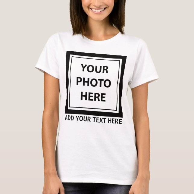Upload Picture Photo & Add Text – Customize T-Shirt (Front)