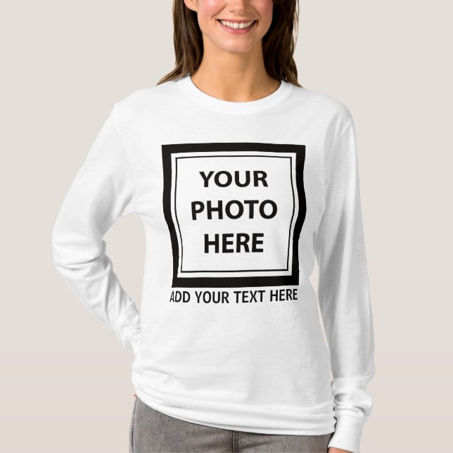 Upload Picture Photo & Add Text – Customize T-Shirt (Front)