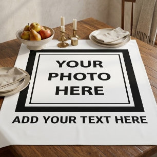 Upload Picture Photo & Add Text – Customize Tablecloth