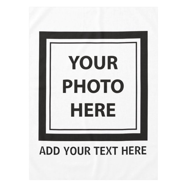 Upload Picture Photo & Add Text – Customize Tablecloth (Front)