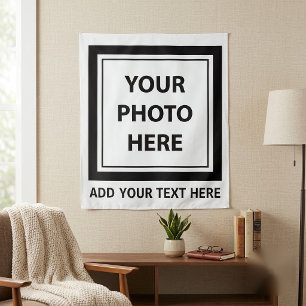 Upload Picture Photo & Add Text – Customize Tapestry