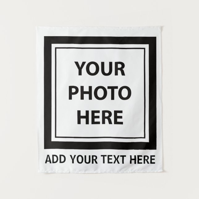 Upload Picture Photo & Add Text – Customize Tapestry (Front)