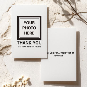 Upload Picture Photo & Add Text – Customize Thank You Card