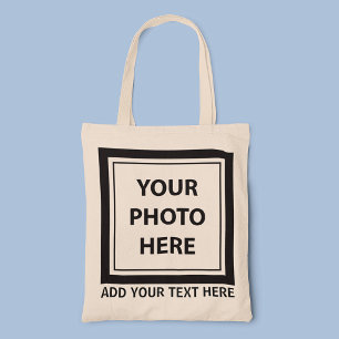 Upload Picture Photo & Add Text – Customize Tote Bag