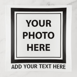 Upload Picture Photo & Add Text – Customize Trinket Tray