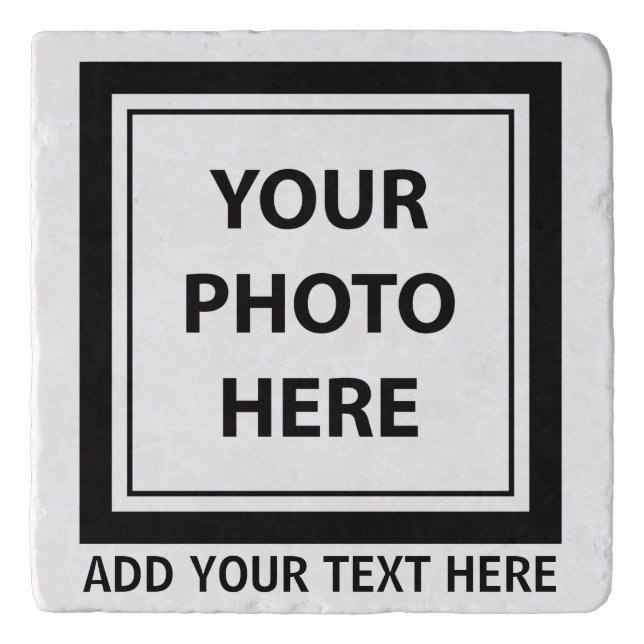 Upload Picture Photo & Add Text – Customize Trivet (Front)