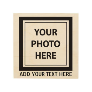 Upload Picture Photo & Add Text – Customize Wood Wall Art