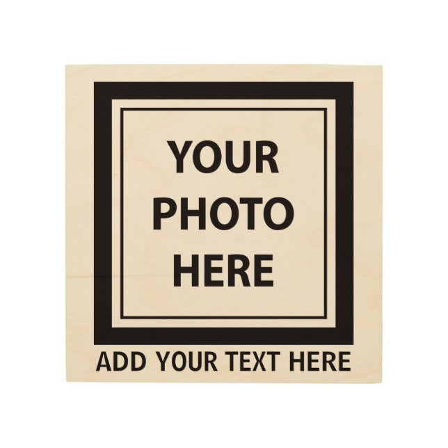 Upload Picture Photo & Add Text – Customize Wood Wall Art (Front)