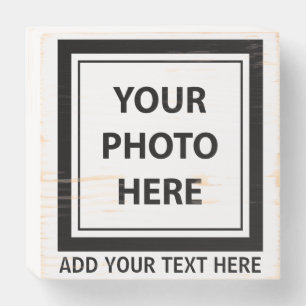 Upload Picture Photo & Add Text – Customize Wooden Box Sign