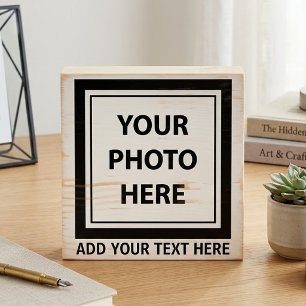 Upload Picture Photo & Add Text – Customize Wooden Box Sign
