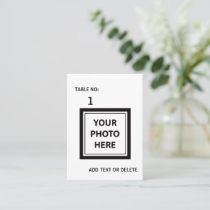 Upload Picture Photo & Add Text – Simple Place Card