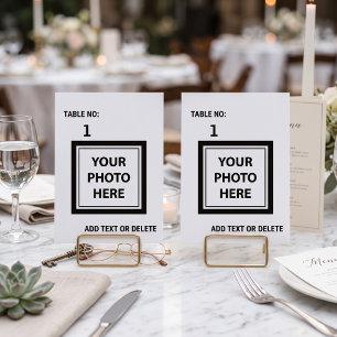 Upload Picture Photo & Add Text – Simple Place Card