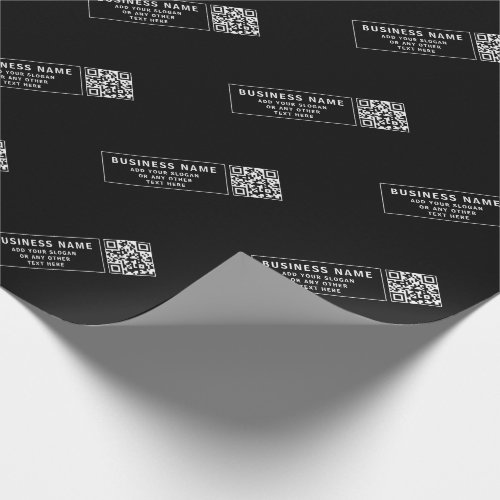 Upload QR code or Logo  Business Name Etc Wrapping Paper