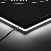 Upload QR code or Logo | Modern Black LED Sign (Corner)