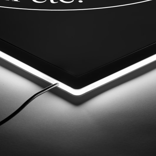 Upload QR code or Logo | Modern Black LED Sign (Corner)