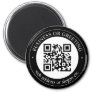 Upload QR code or Logo | Modern Black Magnet