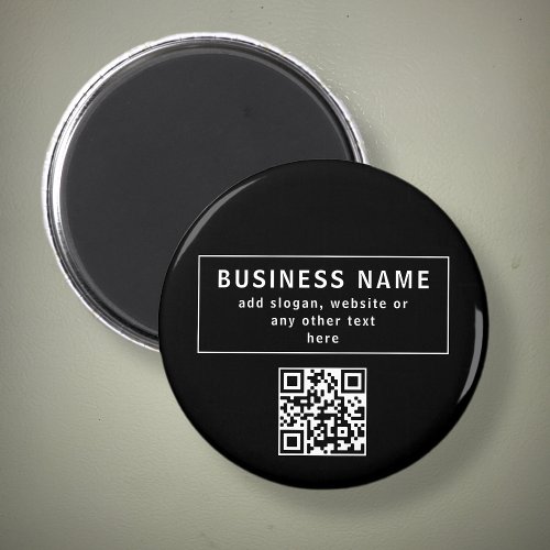 Upload QR code or Logo  Modern Black Magnet