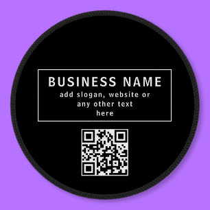 Upload QR code or Logo   Modern Black Patch
