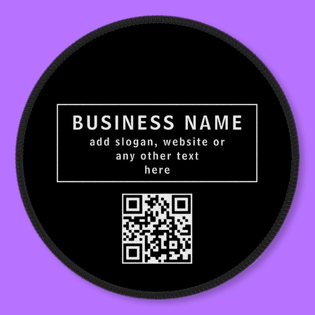 Upload QR code or Logo | Modern Black Patch (Creator Uploaded)