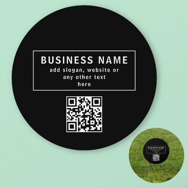 Upload QR code or Logo | Modern Black Sign (Creator Uploaded)