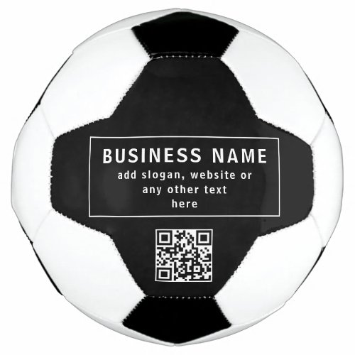 Upload QR code or Logo  Modern Black Soccer Ball