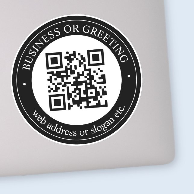 Upload QR code or Logo | Modern Black Sticker (Creator Uploaded)