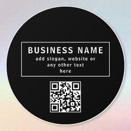 Upload QR code or Logo | Modern Black Wall Decal