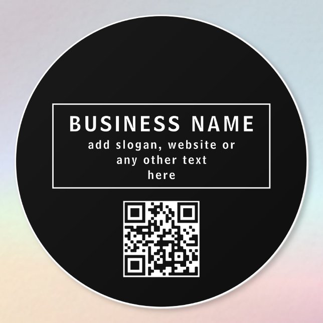Upload QR code or Logo | Modern Black Wall Decal (Creator Uploaded)