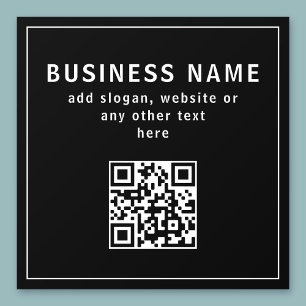 Upload QR code or Logo   Modern Black Wall Decal