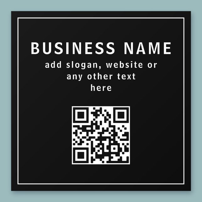 Upload QR code or Logo | Modern Black Wall Decal (Creator Uploaded)