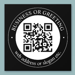 Upload QR code or Logo | Modern Black Wall Decal